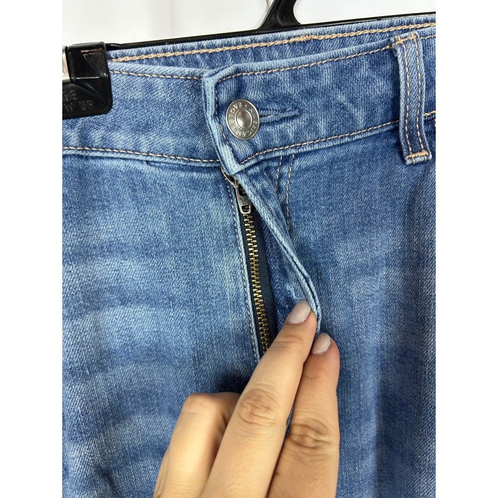 American Eagle Super High-Rise Baggy Wide Leg Jeans Medium Wash Size 12 Short - Picture 3 of 8